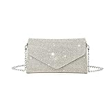 Damen Handtasche Glitzer Abendtasche Party Braut Clutch Prom Hochzeit Geldbörse Schulter Umhängetaschen Abnehmbare Kette