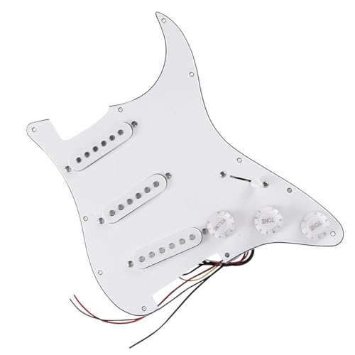 Standard-Pickguard-Tonabnehmer 11 Löcher 3Ply Single Coil Pickup SSS E-Gitarre geladen vorverkabelt Schlagbrett Gitarrenteile