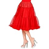 W WIDMANN MILANO Party Fashion 10354 - Rock aus Tüll, rot, Länge 65 cm, Tutu, Petticoat, Unterrock, Kostümzubehör, Karneval, Mottoparty