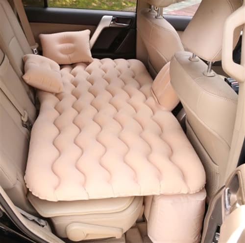 GLILAR Auto Luftmatratze Luftmatratze, Tragbare Matratze, Aufblasbares Sofa, Auto-Reisebett, Aufblasbare Rückenlehne Für Sitzpolster, Multifunktionales Autokissen, Faltbares Luftbett(Beige)