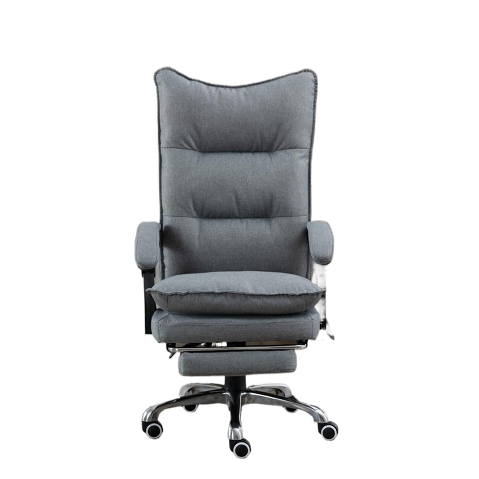 Zhaoj24-05 Bürostuhl Ergonomischer Office Chair Leather High Back Executive Office Chair with Foot Rest, Ergonomic Office Chair Schreibtischstuhl(Grigio)