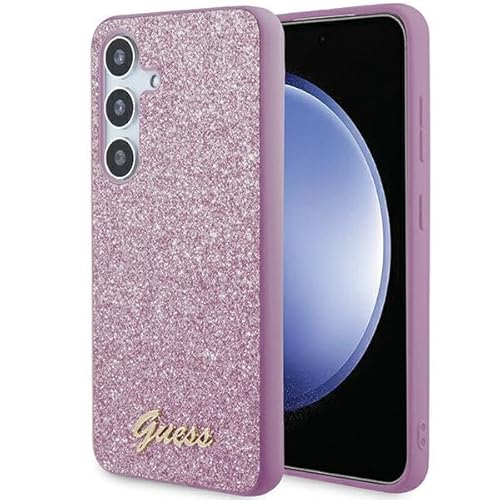 CG Mobile Guess GGUHCS24MHGGSHU Hülle für S24+ S926 Lila hardcase Glitter Script