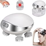 Elektrisches kopfmassagegerät Smart Scalp Massager, Scalp Hero Kopfmassage Kopfhaut Massagegerät Haarwachstum mit 4 Knetmassageköpfe Hair Massager Scalp Kopfmassage für Frauen Männer