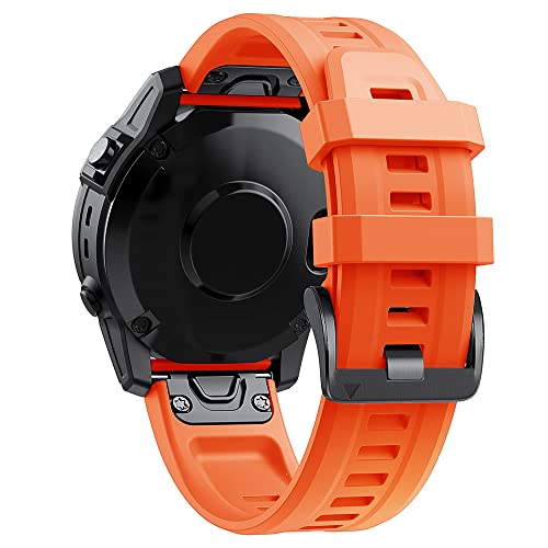 NEYENS 22 x 26 mm Smartwatch-Armbänder für Garmin Fenix 7 7X Silikonarmbänder Schnellverschluss Uhrenarmband Fenix 6X 5X 6 5 Plus/945 Armband Correa, 22mm Fenix EPIX, Achat