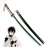 WANHUI Spielzeug Schwert Anime Seraph of The end Katana 105cm/41Inch Yuichiro Hyakuya Schwert Replik Holzklinge Sammlungen für Fans & Sammler (Size : Straight Grain)