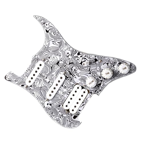 Standard-Pickguard-Tonabnehmer SSH E-Gitarre Schlagbrett Pickup Front Cover Circuit Assembly Praktische Pickup Gitarrenteile (Color : 7)