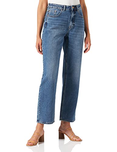 JDY Damen JDYdichte Hw Wide Db Dnm Noos Jeans, Dark Blue Denim, L / 32L EU