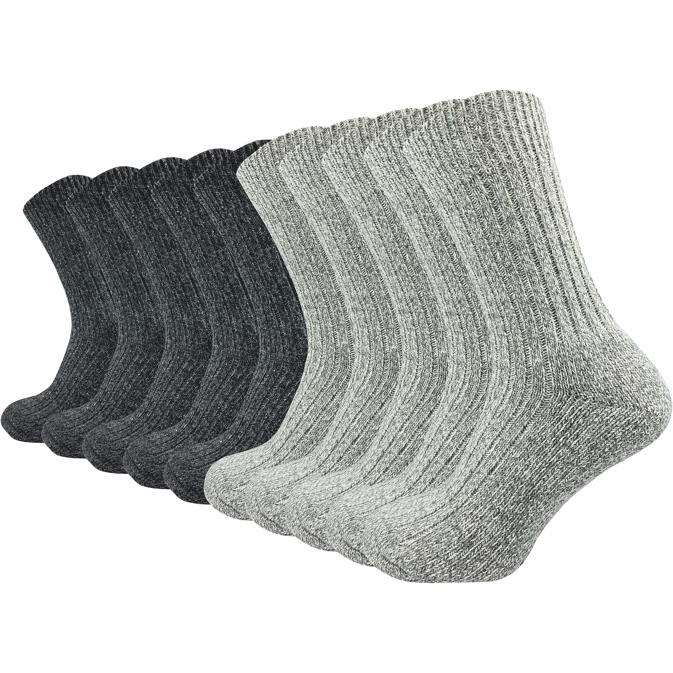 GAWILO warme Herren Arbeitssocken mit Wolle (10 Paar) dicke Norweger Socken mit gepolsterter Frotteesohle | Ideale Winterstrümpfe gegen kalte Füße (51-54, mix)