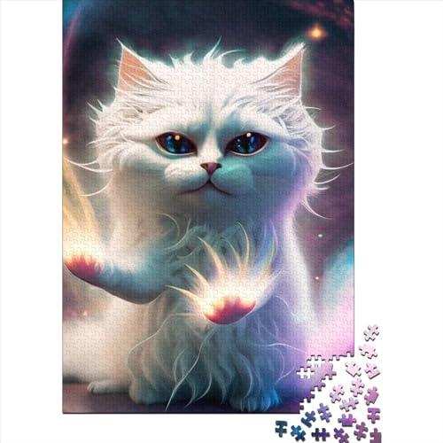 1000-teiliges Puzzle für Erwachsene, Puzzle-Geschenke „Traumkatze“, Holzpuzzle für Erwachsene und Jugendliche von Family Games, Weihnachts- und Geburtstagsgeschenke (Größe: 75 x 50 cm)