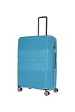 travelite 4-Rad Hartschalen Koffer groß mit TSA Schloss, Gepäck Serie WAAL: Stabiler Trolley mit recyceltem Innenfutter, 76 cm, 98 Liter