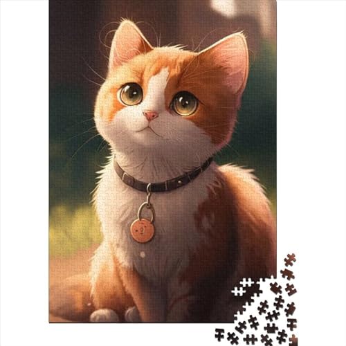 1000 Teile für Erwachsene, schwierige Puzzles, Katzen-Puzzles, süße Tier-Puzzles für Erwachsene, Teenager-Spielspielzeug für Erwachsene, Familienpuzzles, Geschenk (Größe 75 x 50 cm)