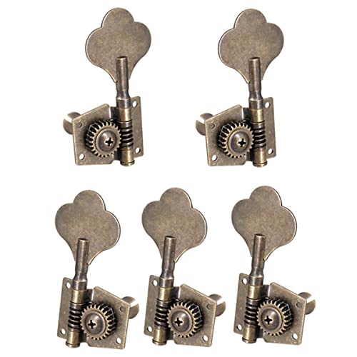 Potadak 5-Teilige Gitarre Vintage Tuning Key Pegs Mechaniken Mechaniken 2L3R für 5 Saiten Bass