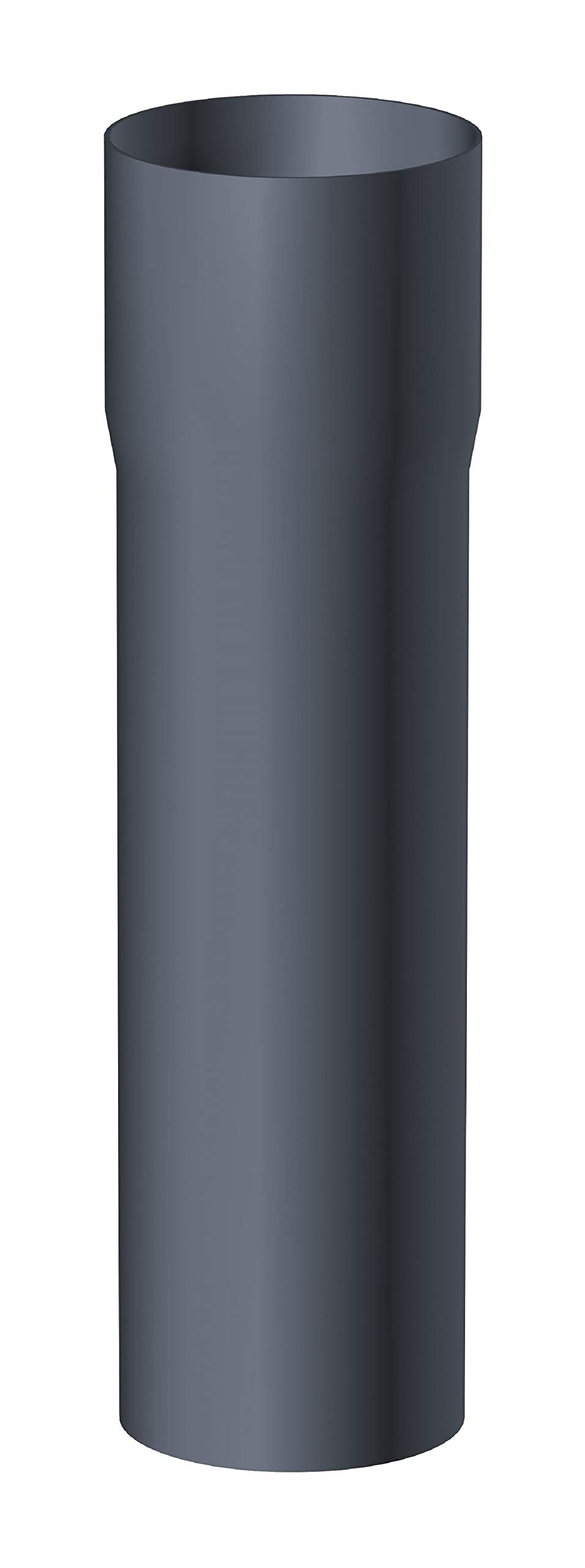 Trobak Fallrohr DN 100 mit Muffe Länge 2 Meter Aluminium anthrazit für Dachrinnensystem NW 150 (333)