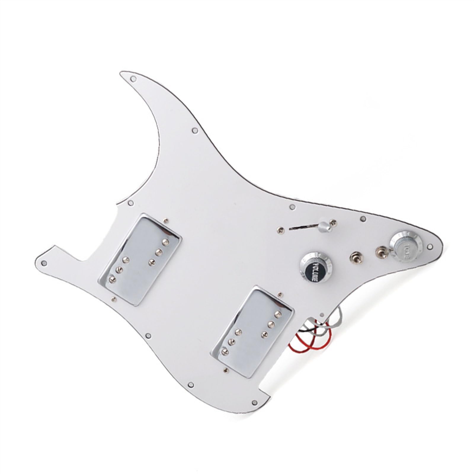 Standard-Pickguard-Tonabnehmer E-Gitarre Schlagbrett Humbucker Pickup Silber Zubehör Set Sechs Saiten Drei-Positionen-Schalter