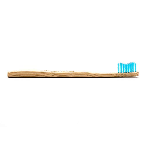 Humble Brush Bambus-Zahnbürste für Kinder Ultra-Soft Blau, Nachhaltig, Eco-friendly, Vegan für die tägliche Mundpflege, Biologisch abbaubar mit BPA freien Borsten, von Zahnärzten anerkanntv