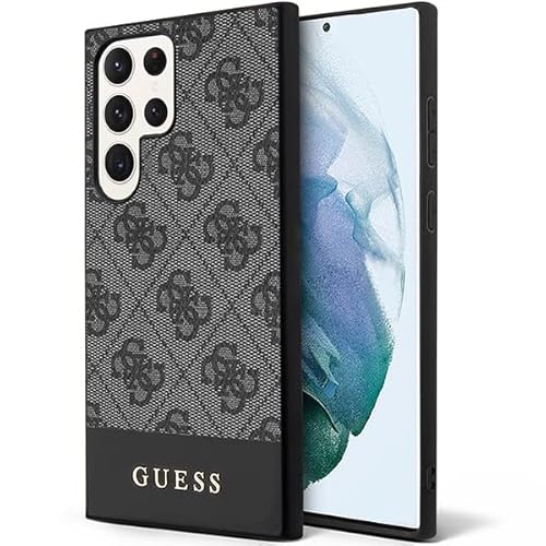 Guess 4G Stripe Collection Case für Samsung Galaxy S23 Ultra - black (GUHCS23LG4GLGR)