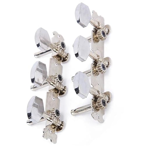 Strings Tuning Pegs Mechaniken Für Gitarre Stimmwirbel-Set, Mechanik-Stimmgerät, 6-teilig, verchromte Gitarren-Stimmwirbel-Teile