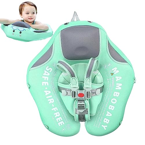 UKALOU Baby Schwimmkörper, Nicht aufblasbarer, Solider Mambobaby Schwimmkörper für 3–24 Monate, Baby Schwimmring mit Sonnenschutz, Kleinkind Schwimmkörper, Baby Wasserkörper für Outdoor, Reisen