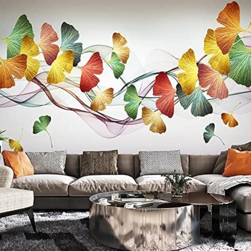 XLMING Leaf Abstract Restaurant 3D Tapete Wohnzimmer Sofa Schlafzimmer Esszimmer Home Dekoration Wand-250cm×170cm