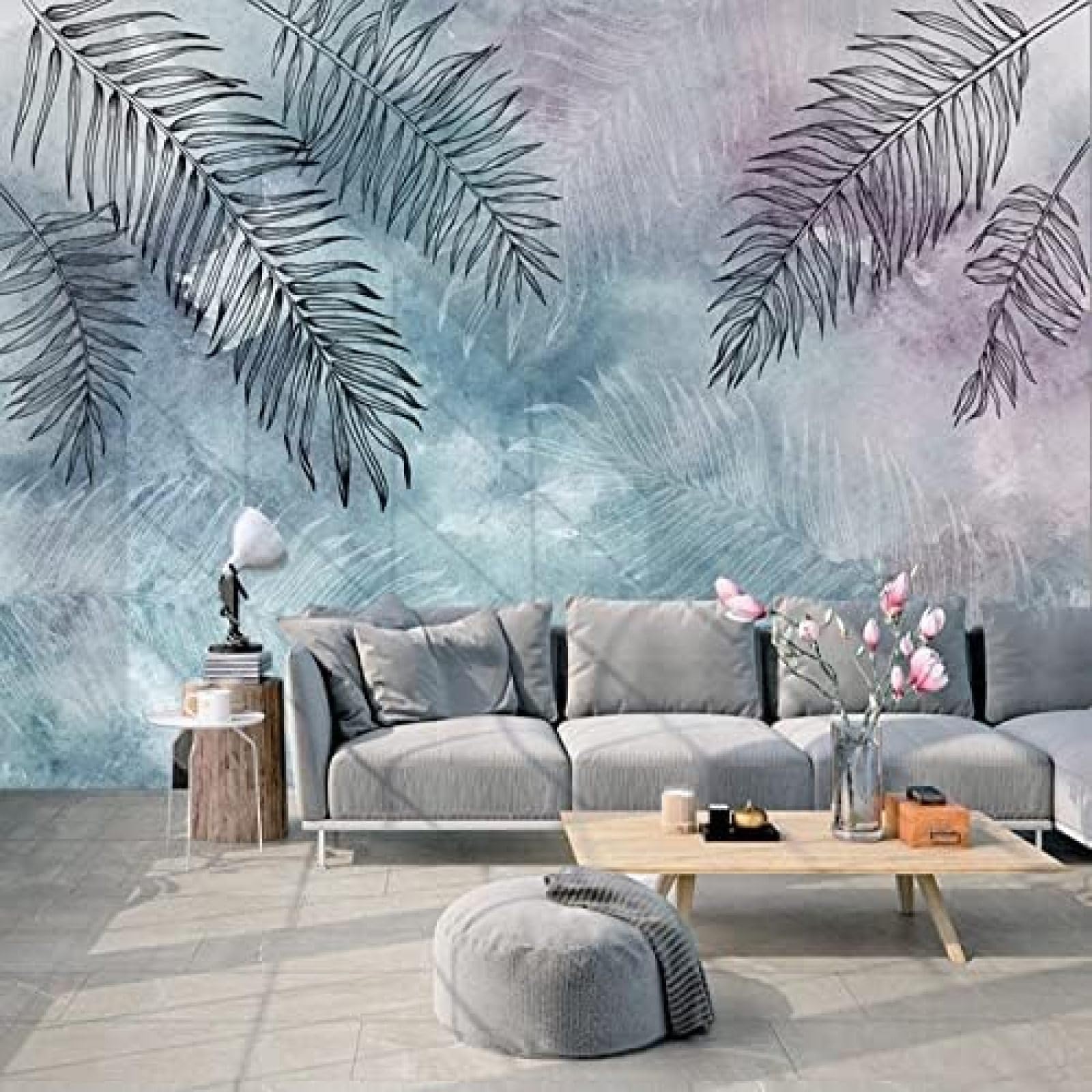 XLMING Pflanzenblatt Bananenblatt 3D Tapete Wohnzimmer Sofa Schlafzimmer Esszimmer Home Dekoration Wand-300cm×210cm