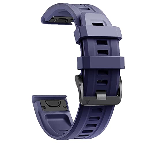 OPKDE Uhrenarmband für Garmin Fenix 7S 6S 6SPro 5S 5SPlus, 20 mm, Silikon, Rotgold, Stahlschnalle, Schnellverschluss, Easyfit-Armband, For Fenix 6S Sapphire, Achat