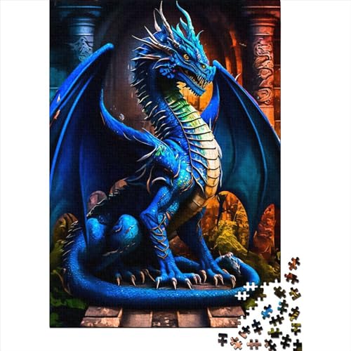 1000-teiliges Puzzle für Erwachsene, Geschenke für Drago-Puzzles aus Holz, Puzzles für Erwachsene, Teenager, lustige Familienpuzzles für Erwachsene, 75 x 50 cm