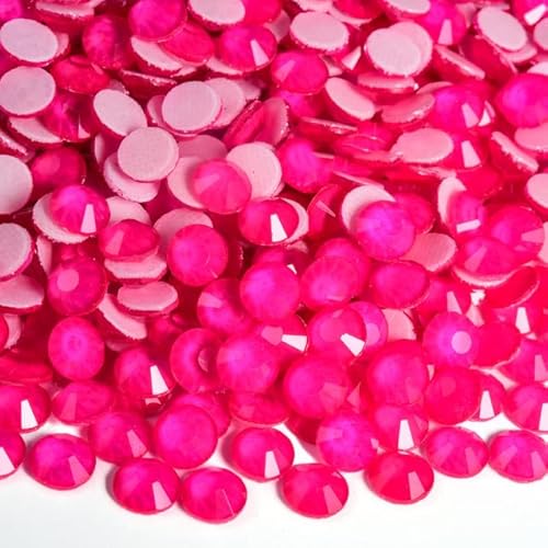 Bulk Flatback Strasssteine, Kristall Hotfix, 1440 stücke Glitter Neon Hot Fix Strass Strass Diamant DIY Nähzubehör Kristalle Diamantes(Rose,Boxed)