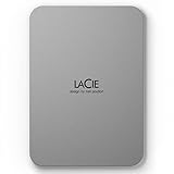 LaCie Mobile Drive Moon 2TB tragbare externe Festplatte, 2.5 Zoll, Mac & PC, silber, inkl. 3 Jahre Rescue Service, Modellnr.: STLP2000400