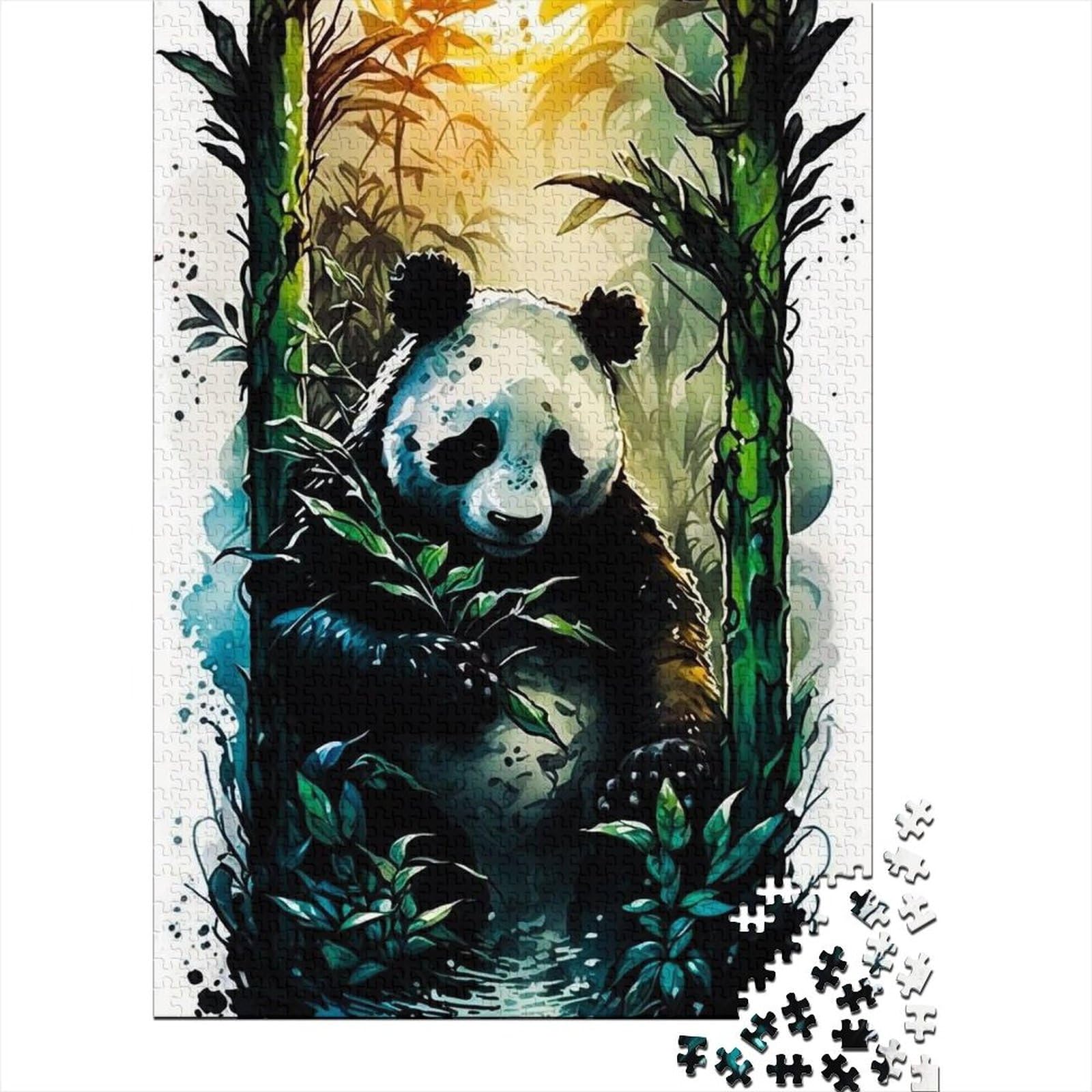 Puzzle für Erwachsene, 1000 Teile, Panda-Puzzle für Erwachsene, Teenager, Puzzle für Erwachsene, Lernspiel, Herausforderungsspielzeug, 75 x 50 cm