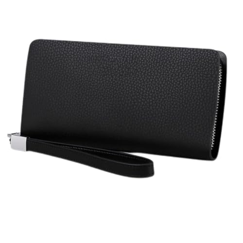 YIHANSS Geldbörse mit langem Reißverschluss, Clutch, Kartentasche, große Kapazität, Handtasche, Herren-Stil