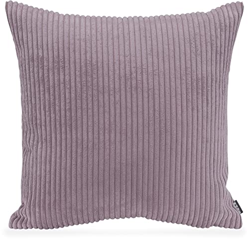 HOCK Corduroy Cord Kissen inkl. Füllung Größen (50x50cm, Mauve)