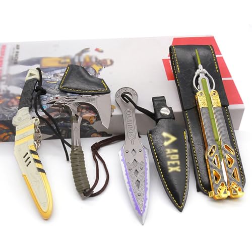 RDCIRP Apex Legends Games Metal Heirloom Action Figures Toys Collection 4-Piece Set Gift for Training Beginners Flipping Tricks