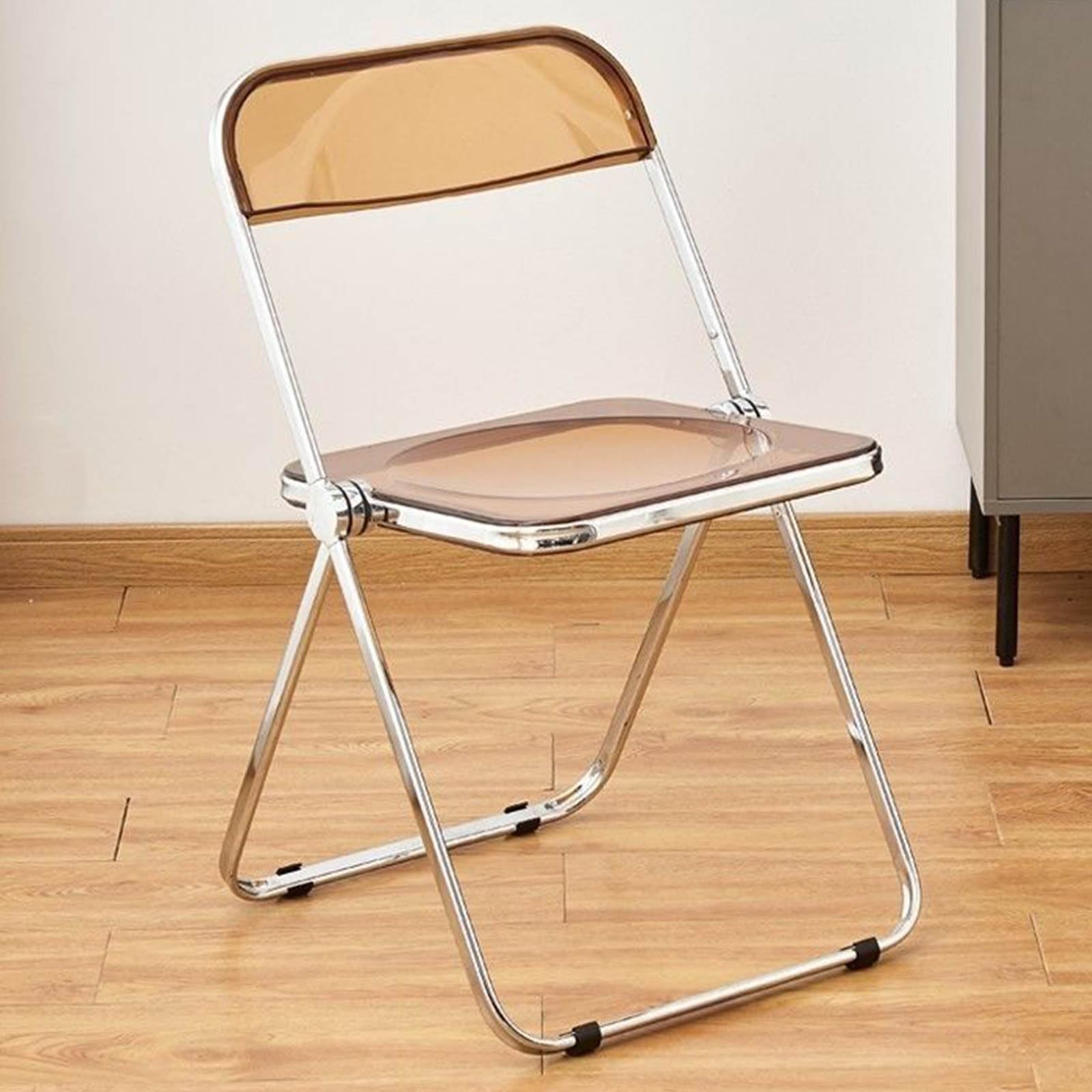 Gvqng Kleine Beistelltische, Klares Acryl Beistelltisch Und Transparenter Stuhl, Tische FüR Das Wohnzimmer, Klappbarer Stauraum, Kleine Beistelltische FüR Kleine RäUme,Chair c