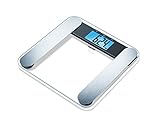 Beurer Glas-Diagnosewaage BF 220, mit extra großem LCD-Display, Tragkraft bis 180 kg