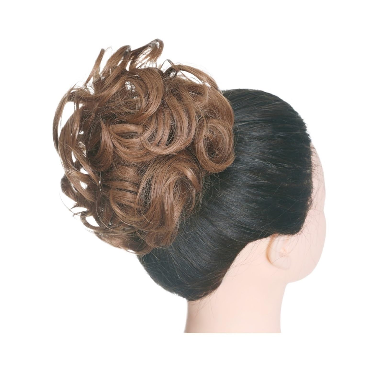 Haarteil Synthetischer unordentlicher Haarknoten, Chignon, Haargummis, gefälschtes Haarband, Zopf, elastischer Haarteilschwanz for Frauen, synthetischer Wickel, lockiger Pferdeschwanz Haarverlängerung