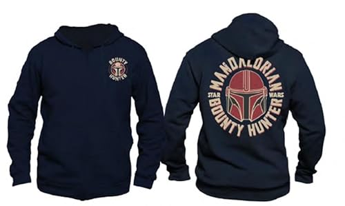 Star Wars - The Mandalorian Bounty Hunter Schwarz Herren Sweat Zippe Hoodie - XL