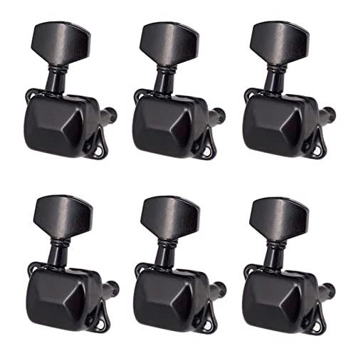 3L3R Guitar String Tuning Pegs Locking Tuner Machine Heads Knöpfe für akustische Elektrogitarren Stimmwirbel Mechaniken (Color : 8 Black)