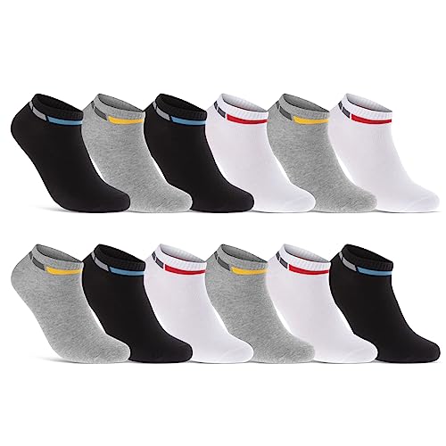 8 | 12 | 20 Paar Sneaker Socken Herren Mehrfarbig Baumwolle 16730 WP (12 Paar 47-50)