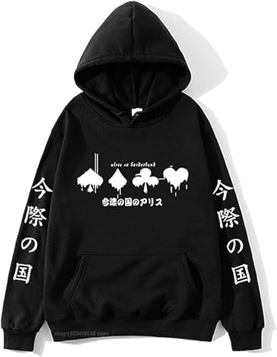 Alice in Borderland Hoodies Männer Cartoon Karten Sweatshirt Harajuku Grafik Streetwear Frauen Anime Tops Männer Kleidung - Geschenk