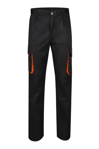 Velilla 103004 - Mehrtaschenhose (Größe 50) Farbe schwarz und orange