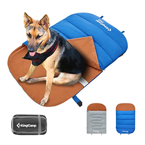 KingCamp Hundeschlafsack Hundedecke Warm Hundebett Premium Haustier Decke Leichtgewicht Decke für Katzen und Hunde Blau 110 x 70 cm