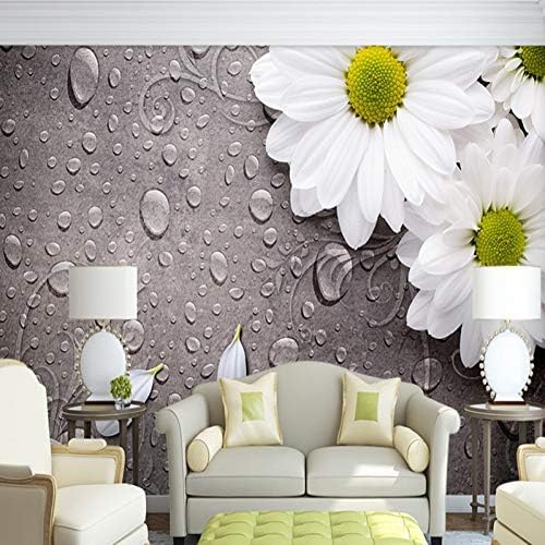 Weiße Chrysantheme Vintage Braunes Holz 3D Tapeten Wanddekoration Fototapete Sofas Wohnzimmer Wandbild Schlafzimmer-150cm×105cm