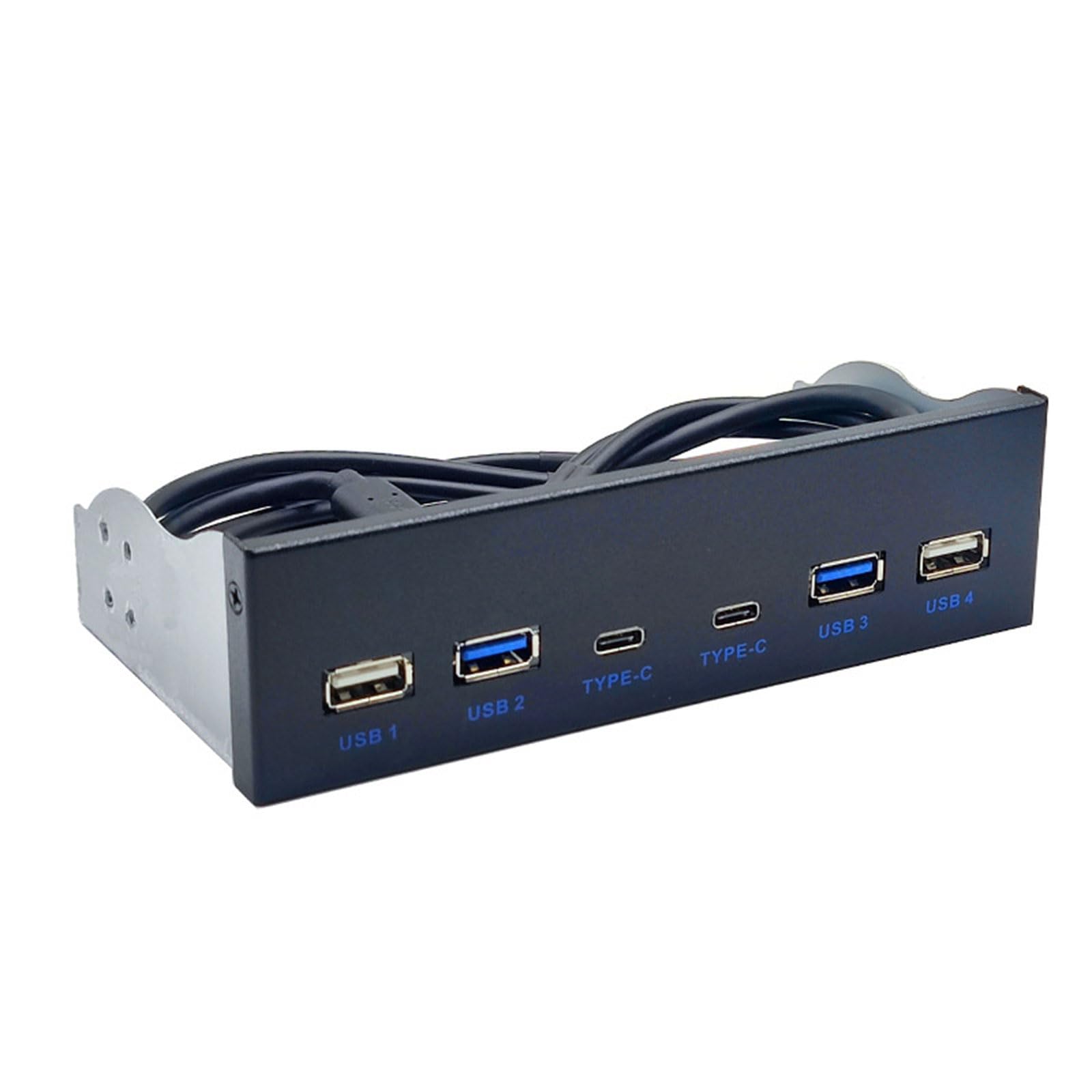 Multifunktionales 5,25-Zoll-Medien-Armaturenbrett, USB-Frontplatte für PC, Desktop, 13,3 cm CD-ROM-Schacht, USB 3.0/3.2, 19-polig