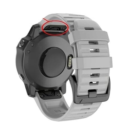 OPKDE Uhrenarmband für Garmin Fenix 6X, 6, 6S Pro, Schnellverschluss, Silikon, für Garmin Fenix 5, 5X, 5S, 26, 22 mm, 20MM Fenix 6S 5S, Achat