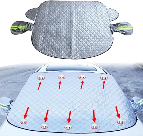 Frontscheibenabdeckung Winter für Skoda Scala Kamiq Octavia Combi Wagon, Winter Frostabdeckung Eisschutzfolie Frostschutz,A/148 * 116CM