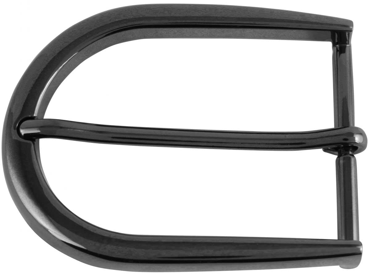 BELTINGER Gürtelschnalle Roundest 4,0 cm | Buckle Wechselschließe Gürtelschließe 40mm Massiv | Dorn-Schließe | Wechselgürtel bis 4cm | Schwarz