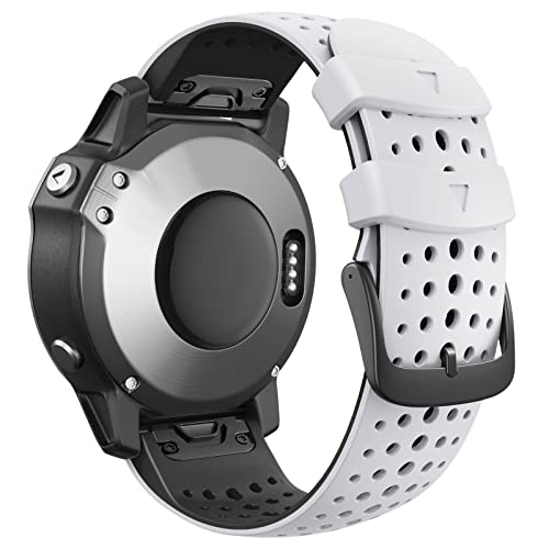 NEYENS Correa Smartwatch-Armband für Garmin Fenix 6 6X Pro 5 5X Plus 7 7X Epix 3 3HR 945, Silikonband 26, 22 mm, atmungsaktives Armband, 26mm Width, Achat