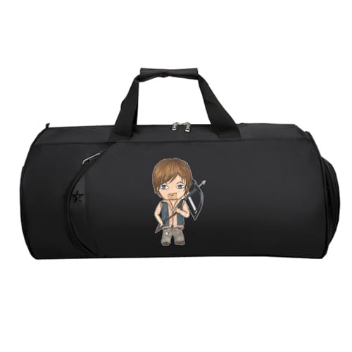 Cabin Bag Anime The Walki-ng Dead, Reisetasche Tasche für Flugzeug Unter Sitzplatz, Overnight Weekend Damen HandgepäCk Sporttasche Koffer Flugzeug(Black 13)