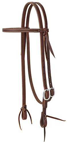 Weaver Leather Working Tack Stirnband aus Edelstahl, mit einzelner Schnalle, geölt Canyon Rose, 1,6 cm