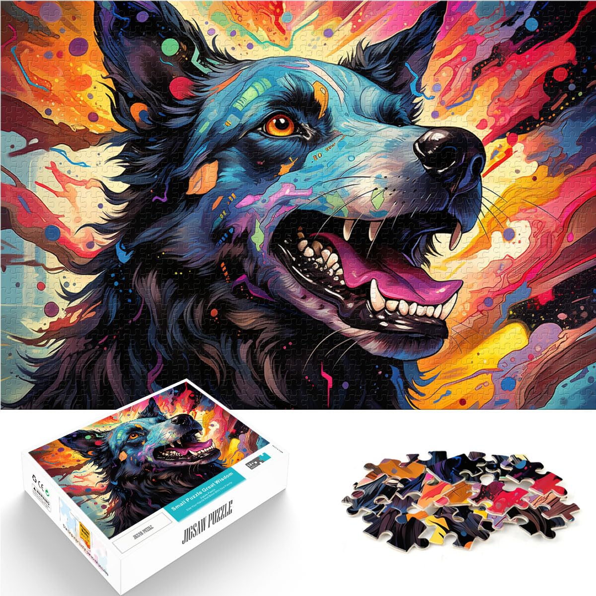 Puzzlespiele, biologische Mutation, Hund, Kunstpuzzle für Erwachsene, 1000 Teile, jedes Teil ist einzigartig – anspruchsvolles, unterhaltsames Familienspiel, 1000 Teile (50 x 75 cm)